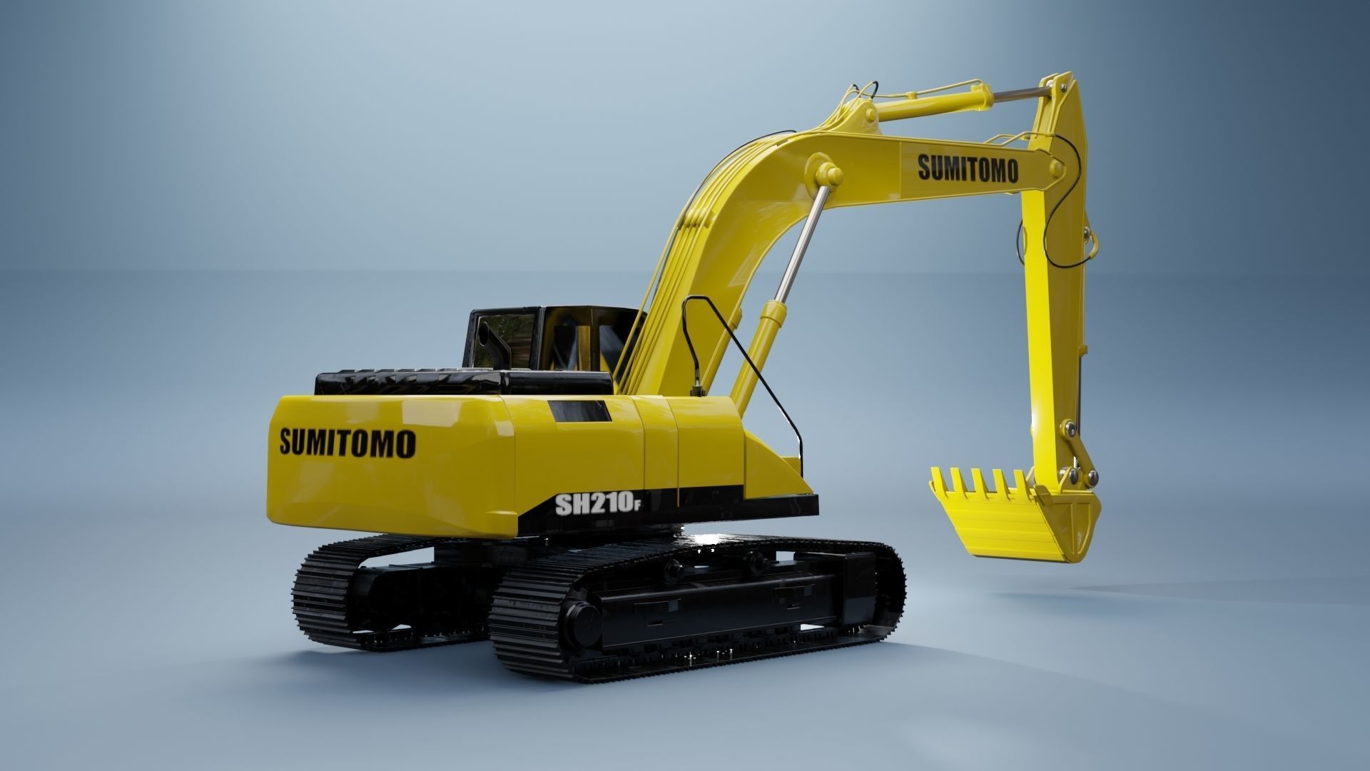Model3D excavator Sumitomo SH210 3D model_3