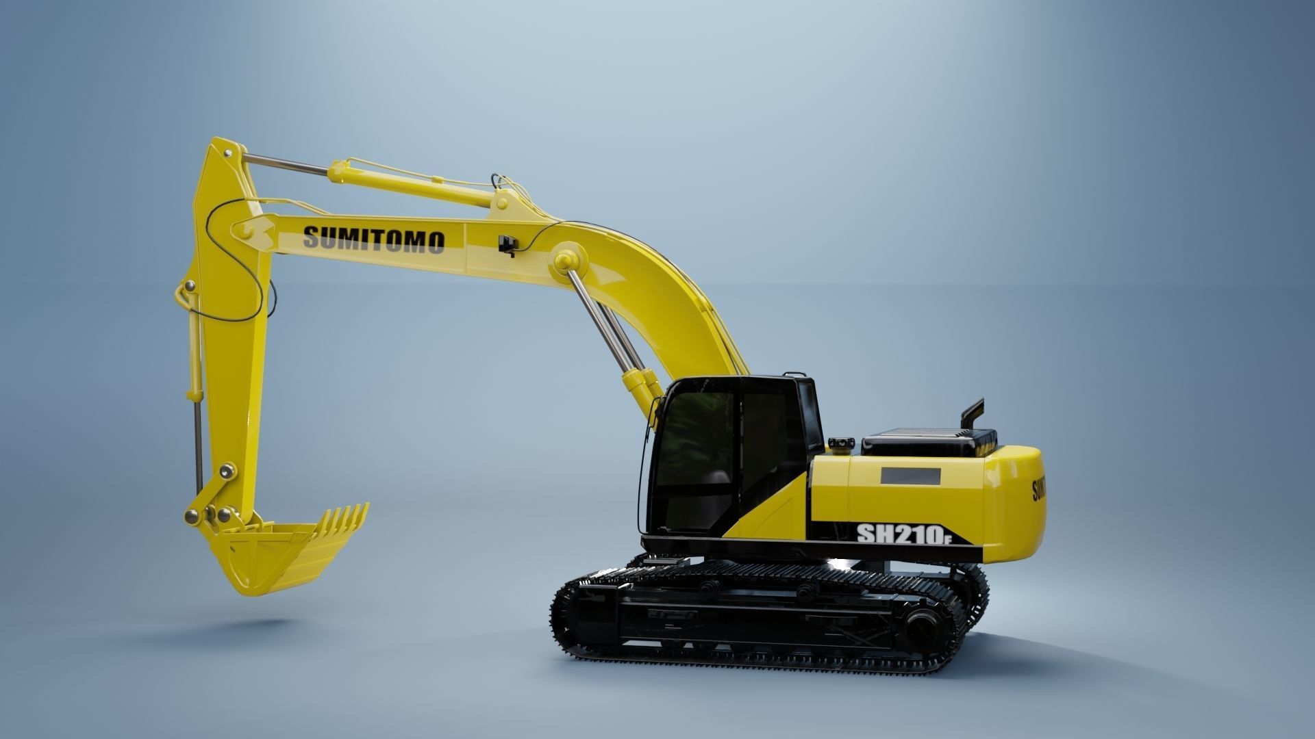 Model3D excavator Sumitomo SH210 3D model_2