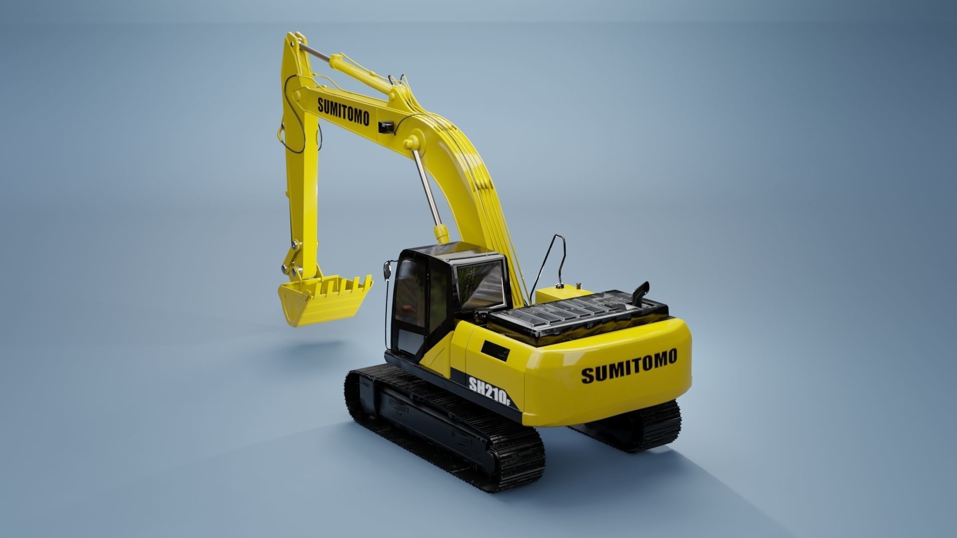 Model3D excavator Sumitomo SH210 3D model_1