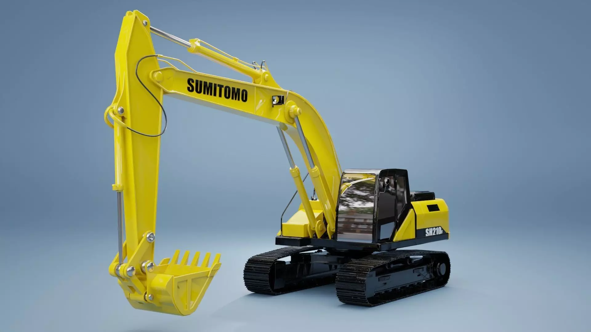 Model3D excavator Sumitomo SH210 3D model_0