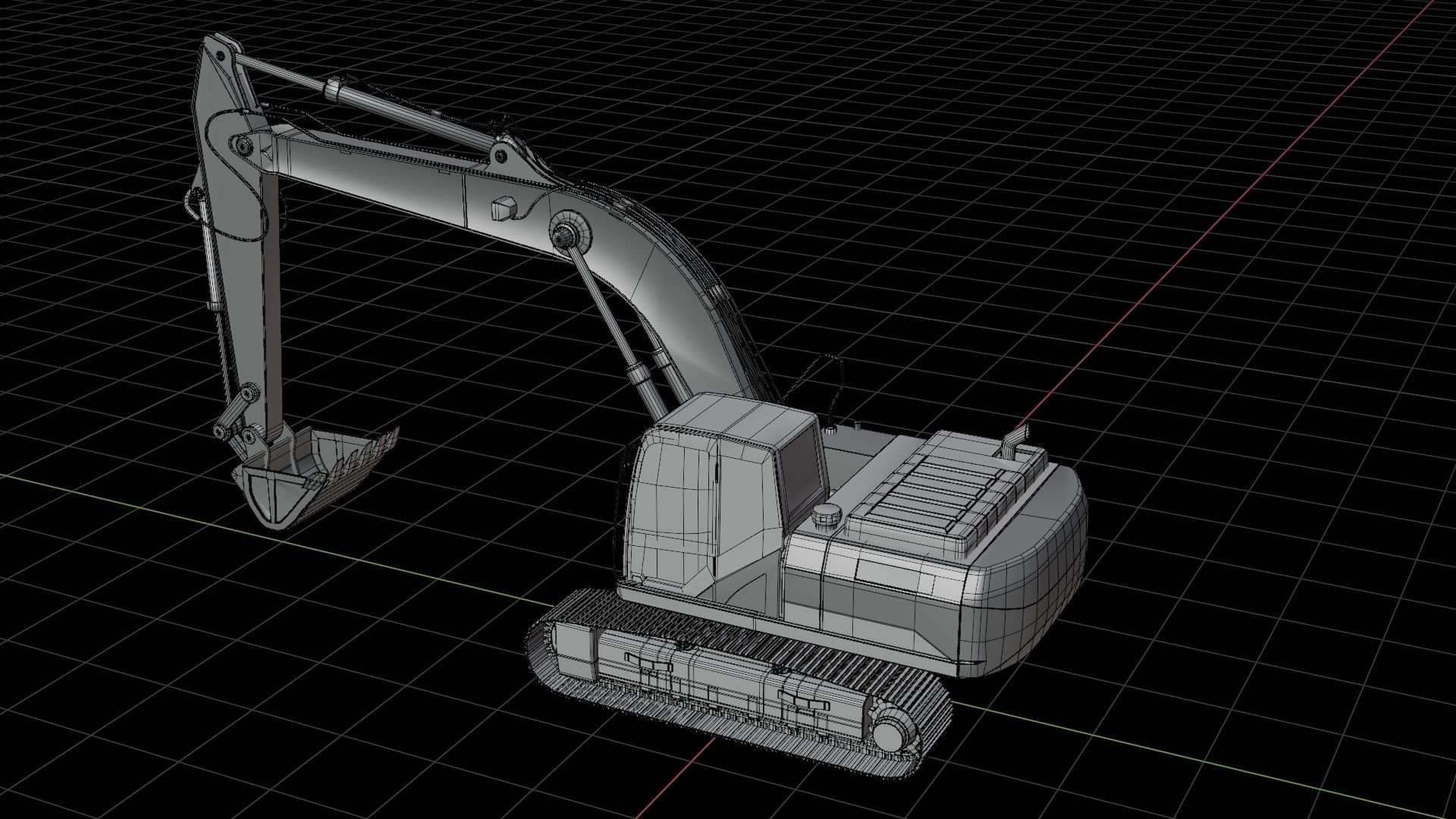 Model3D excavator Sumitomo SH210 3D model_6