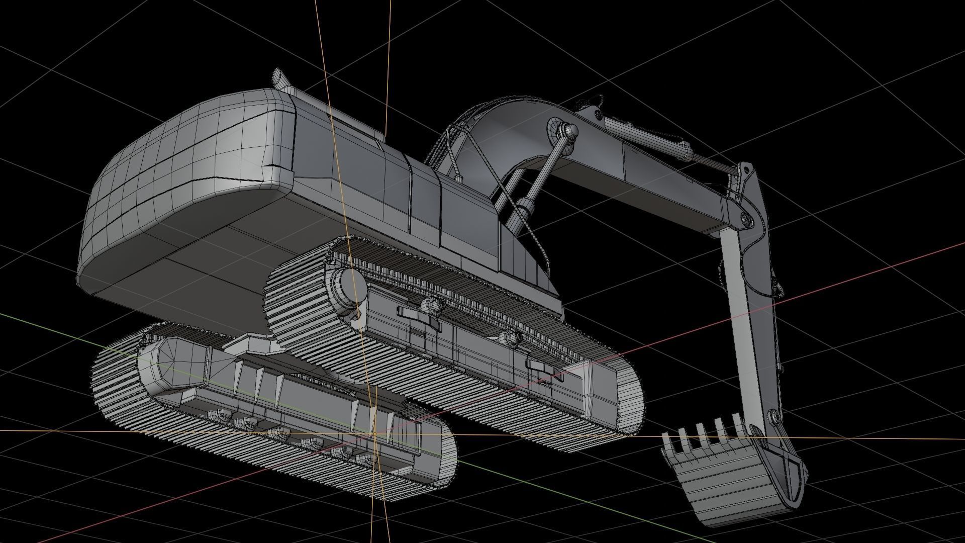 Model3D excavator Sumitomo SH210 3D model_7