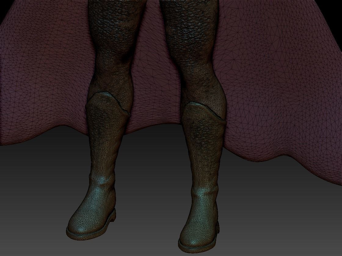 Superman Silver Costume  3D model_15