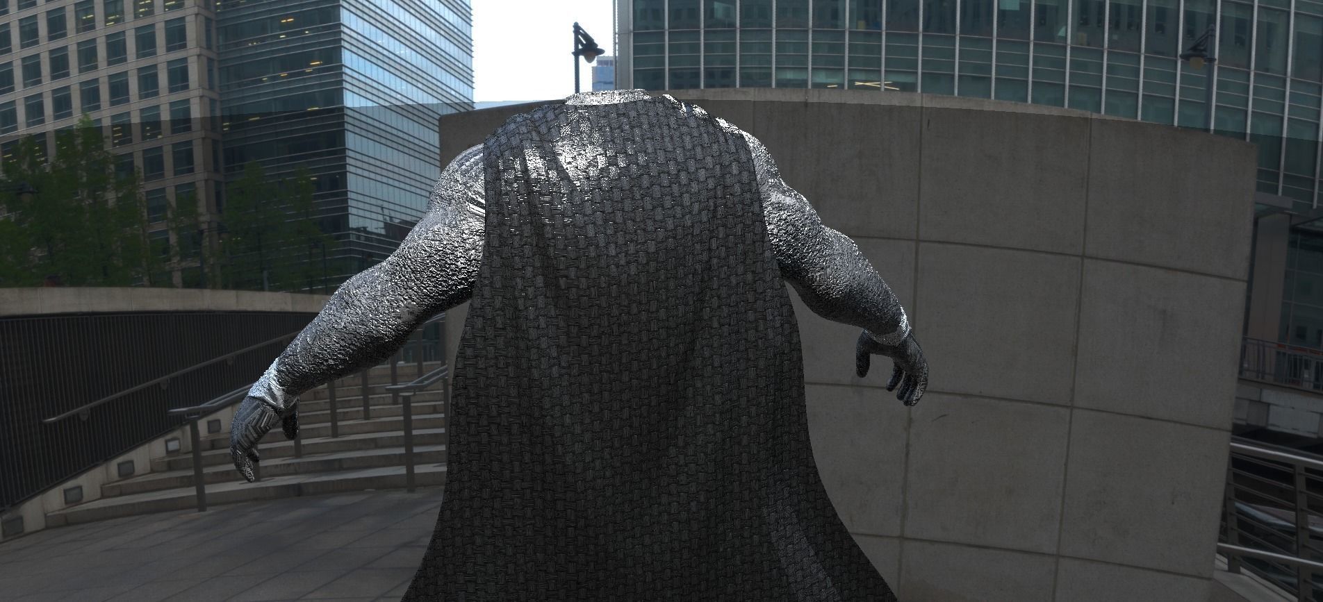 Superman Silver Costume  3D model_8