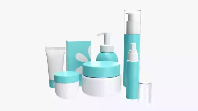Makeup removal and evening care mockup