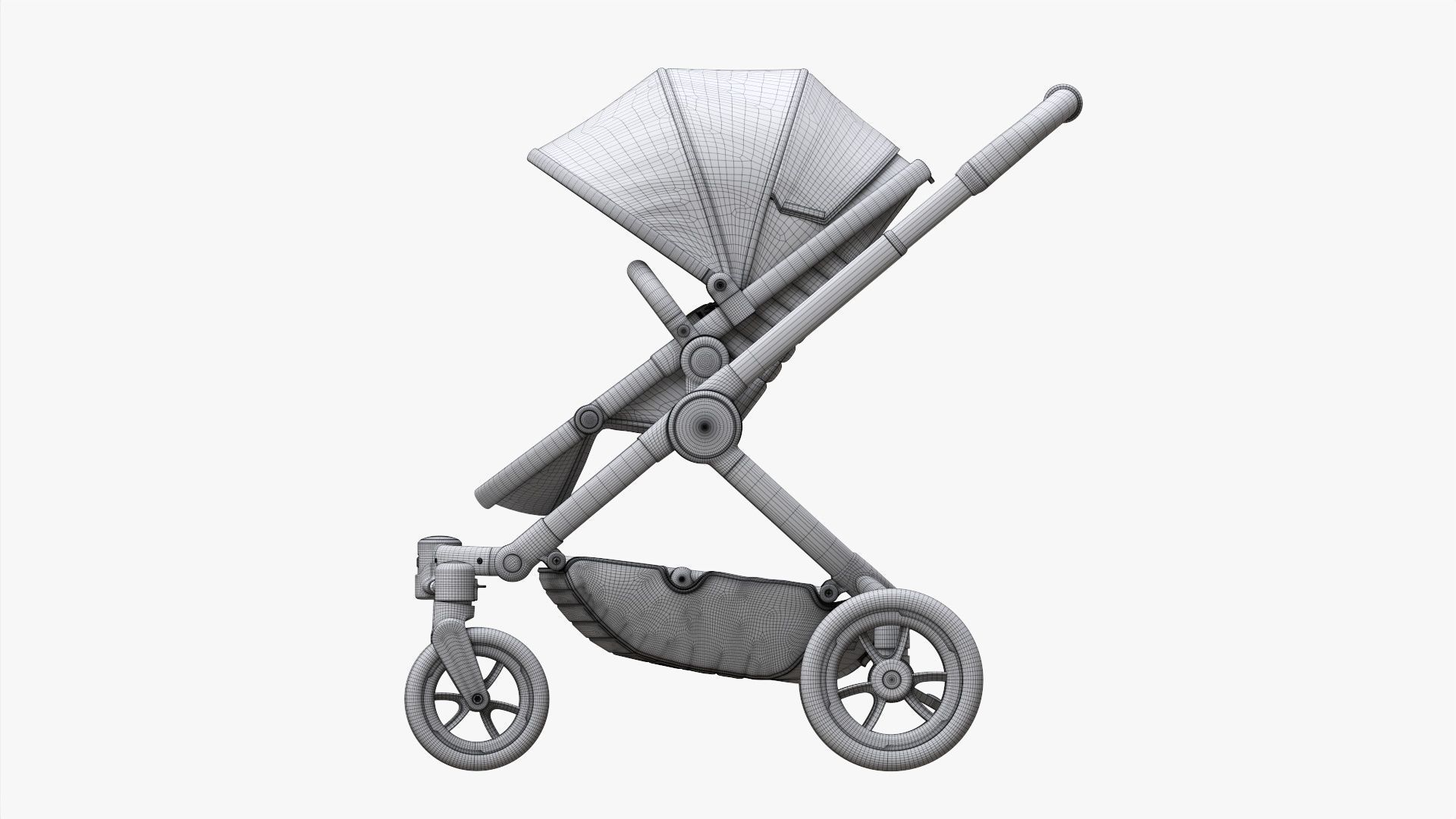 Baby stroller 01 3D model_19