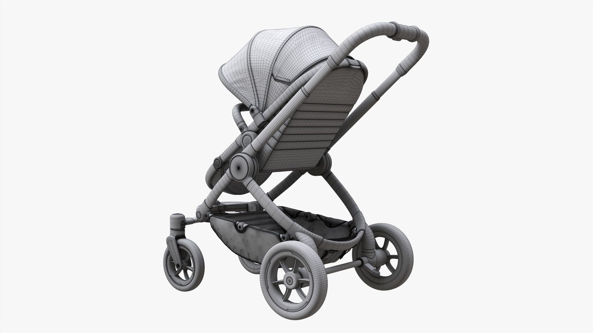 Baby stroller 01 3D model_11