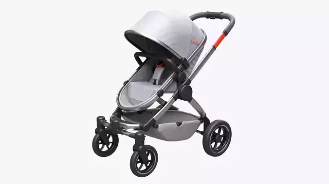 Baby stroller 01 3D model