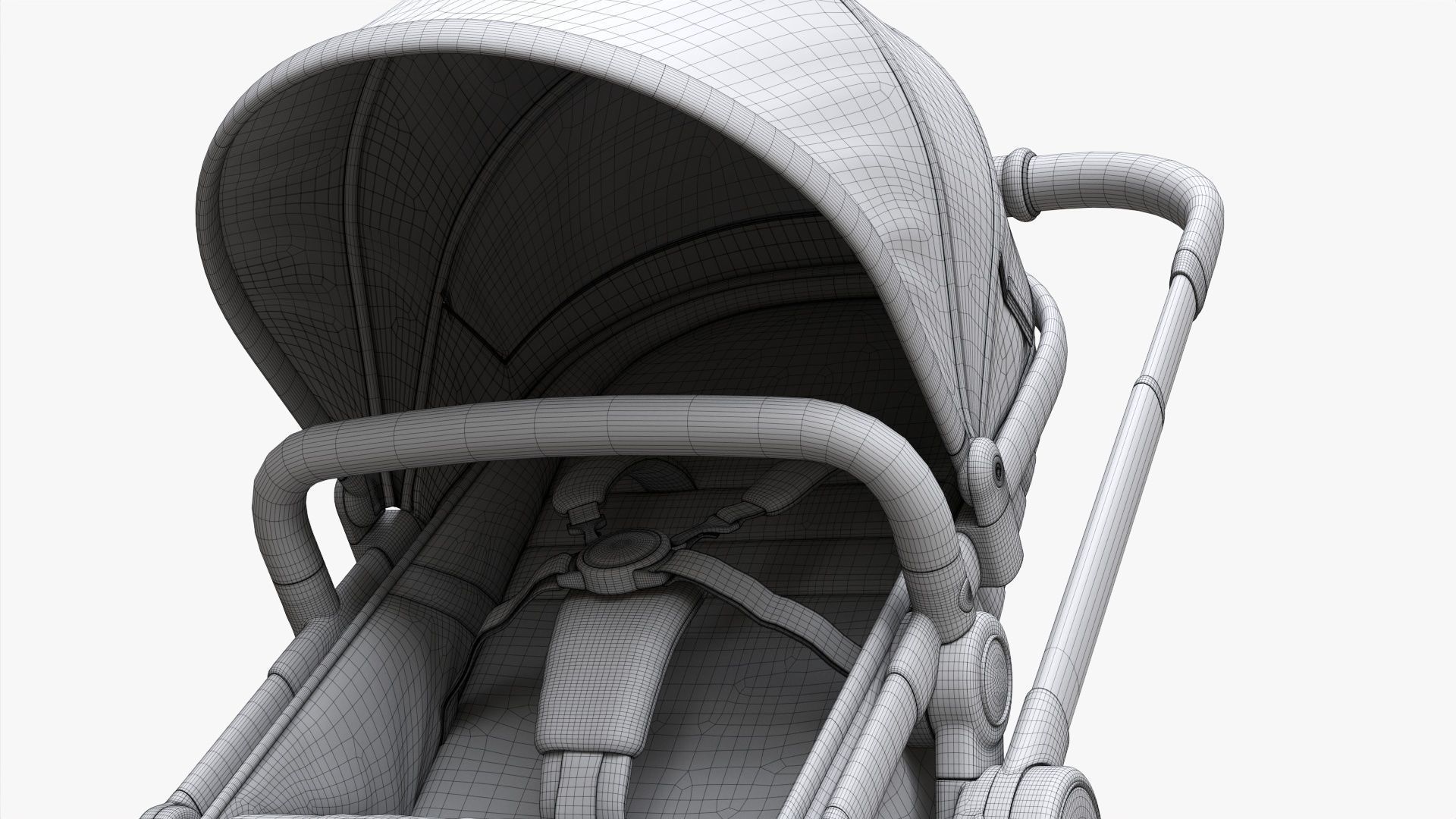 Baby stroller 01 3D model_15
