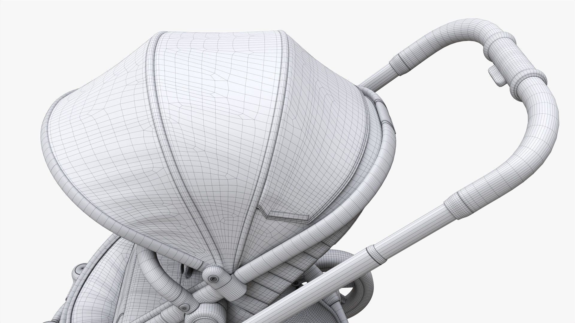 Baby stroller 01 3D model_16