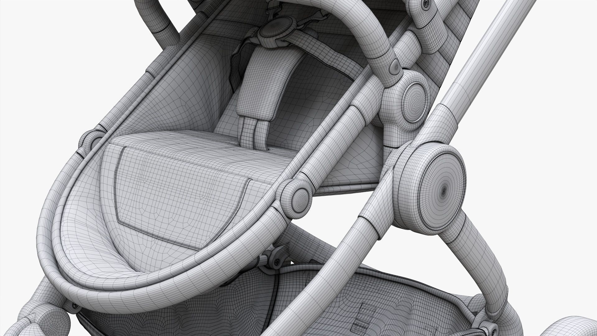Baby stroller 01 3D model_14
