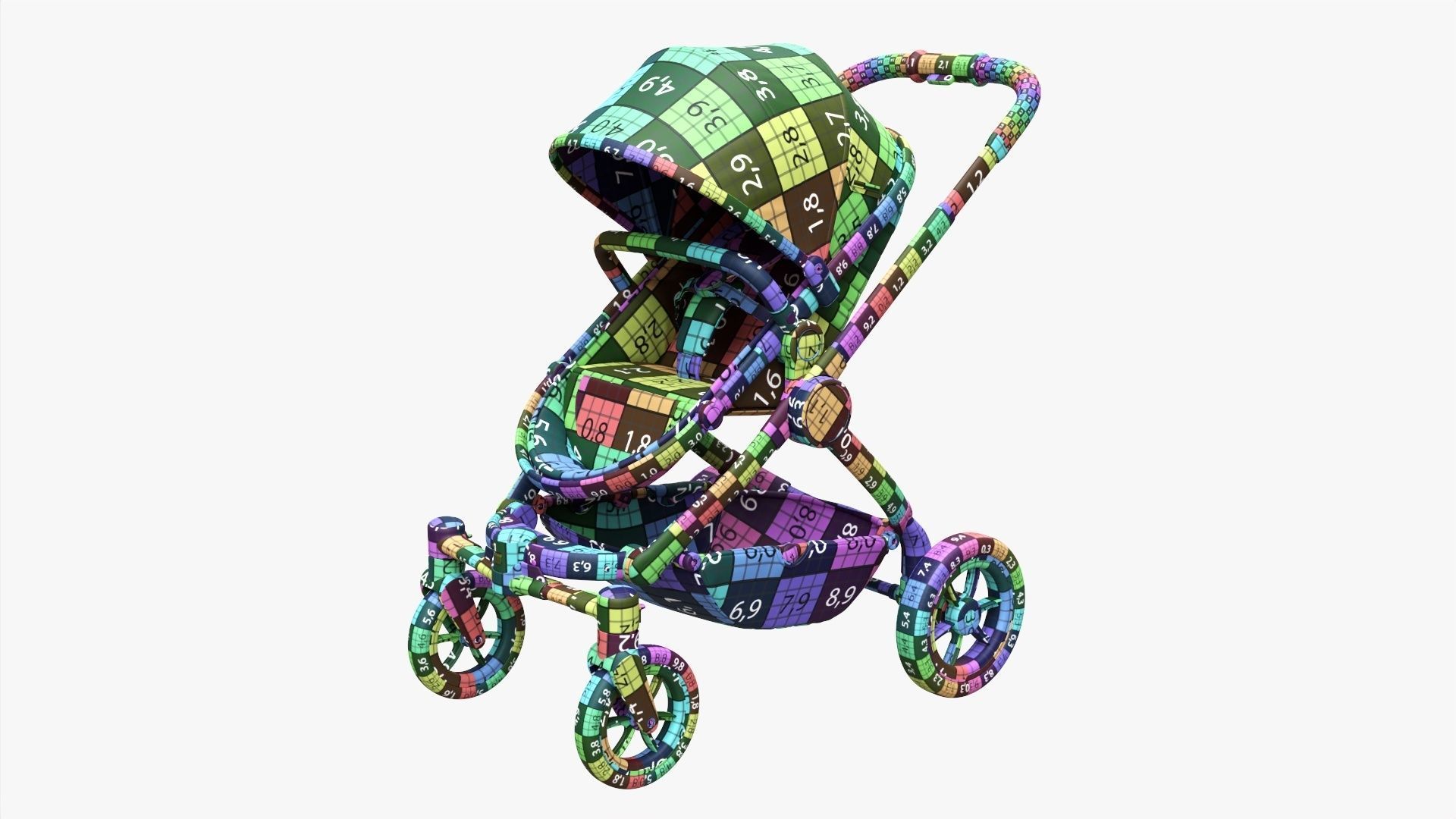 Baby stroller 01 3D model_20