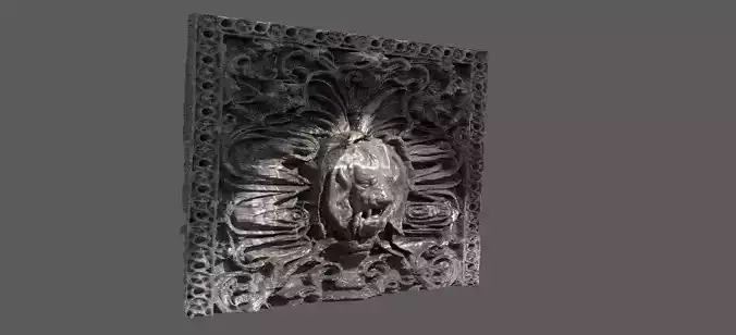 Lion Head Wall Design 3D model