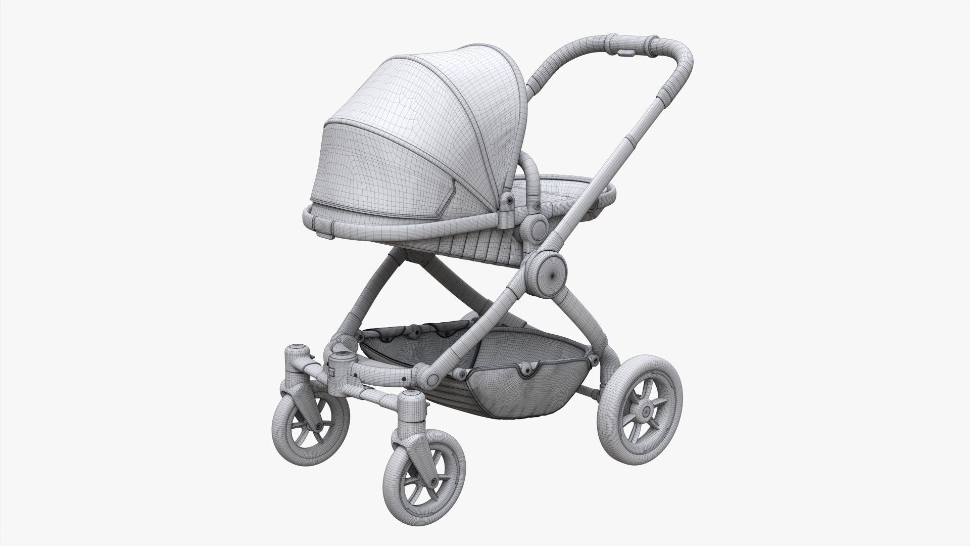 Baby stroller 02 3D model_11