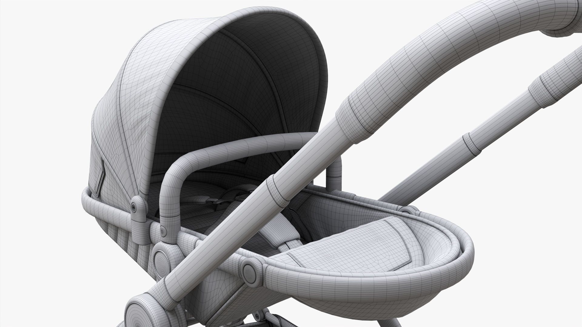 Baby stroller 02 3D model_19