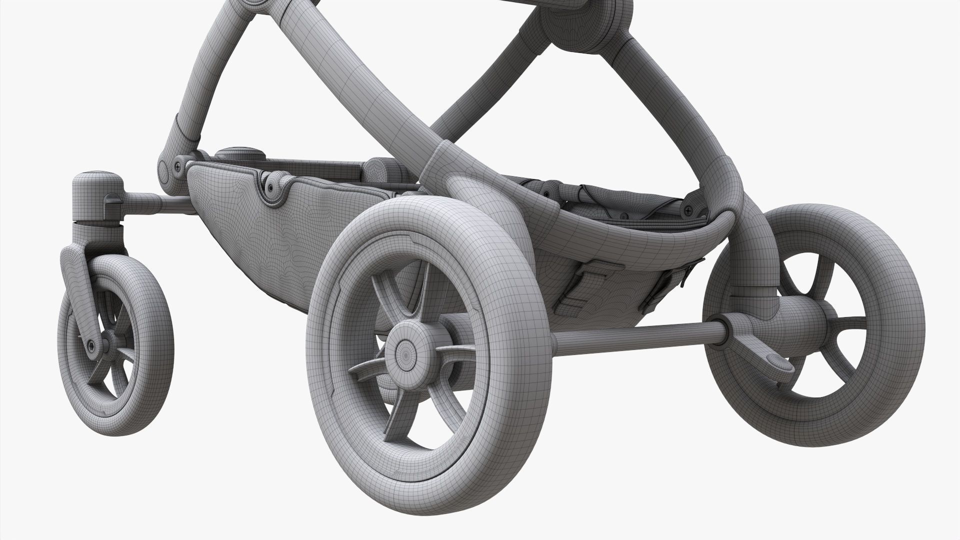 Baby stroller 02 3D model_14