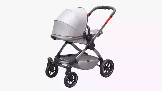 Baby stroller 02 3D model