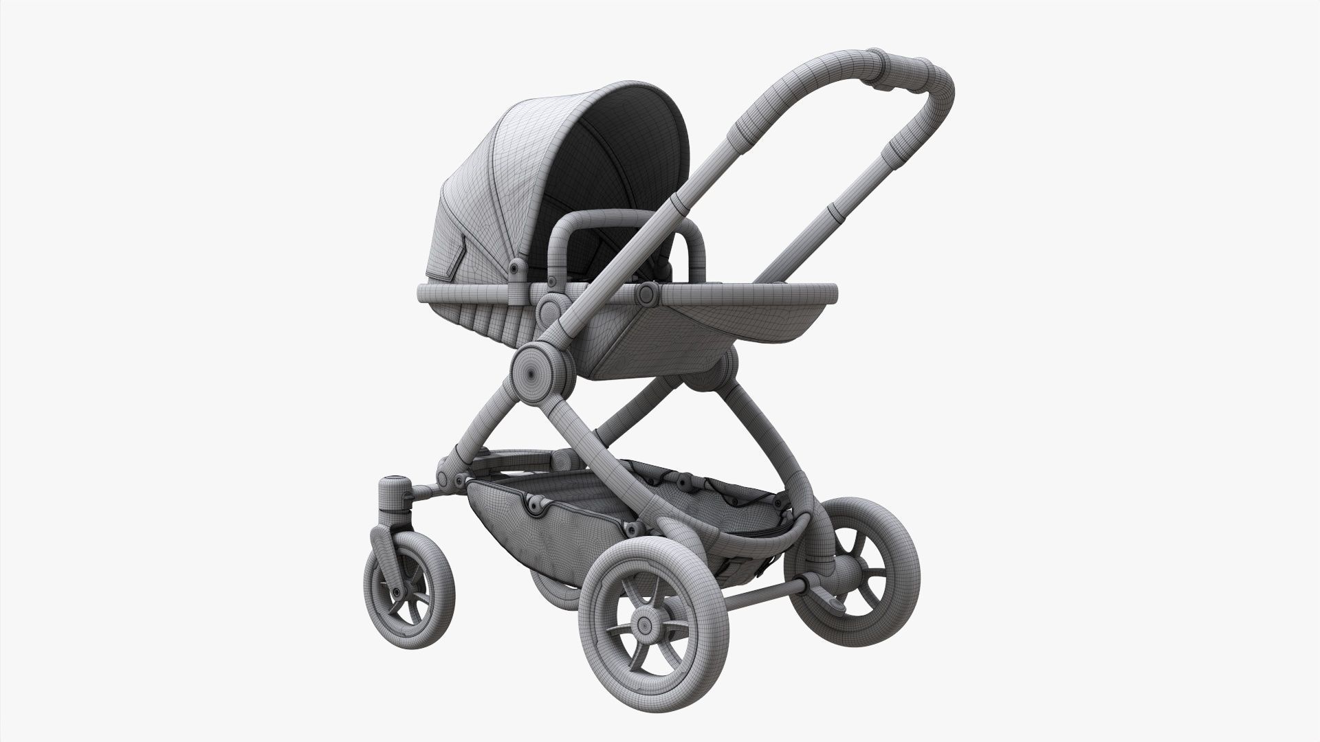 Baby stroller 02 3D model_12