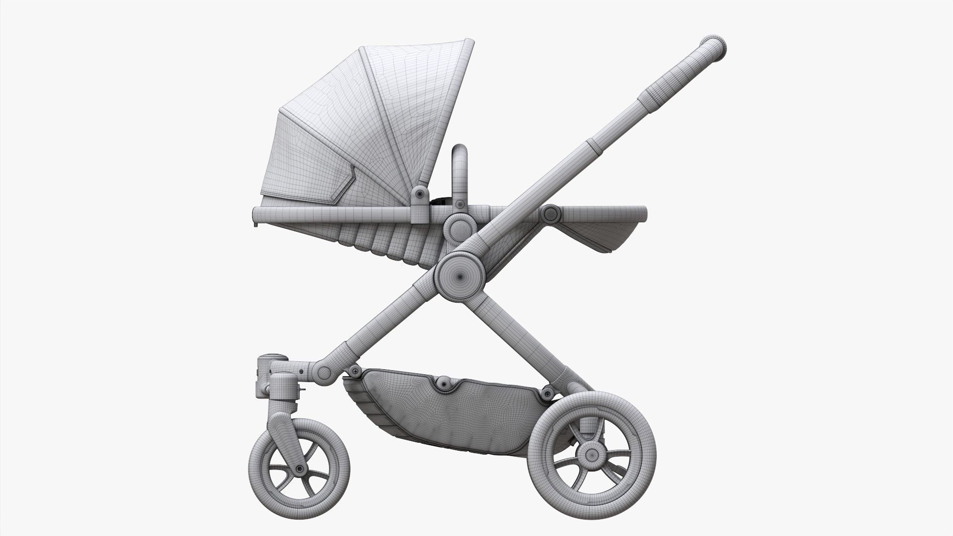 Baby stroller 02 3D model_21