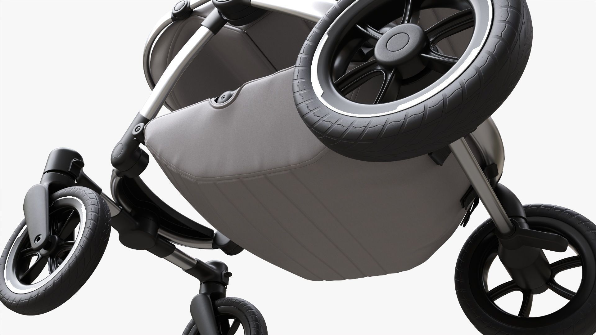 Baby stroller 03 3D model_8
