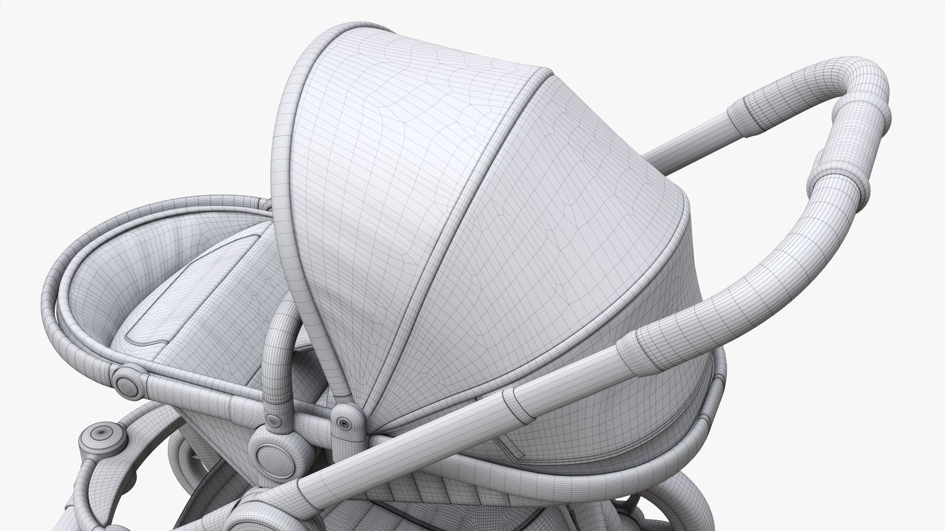 Baby stroller 03 3D model_15