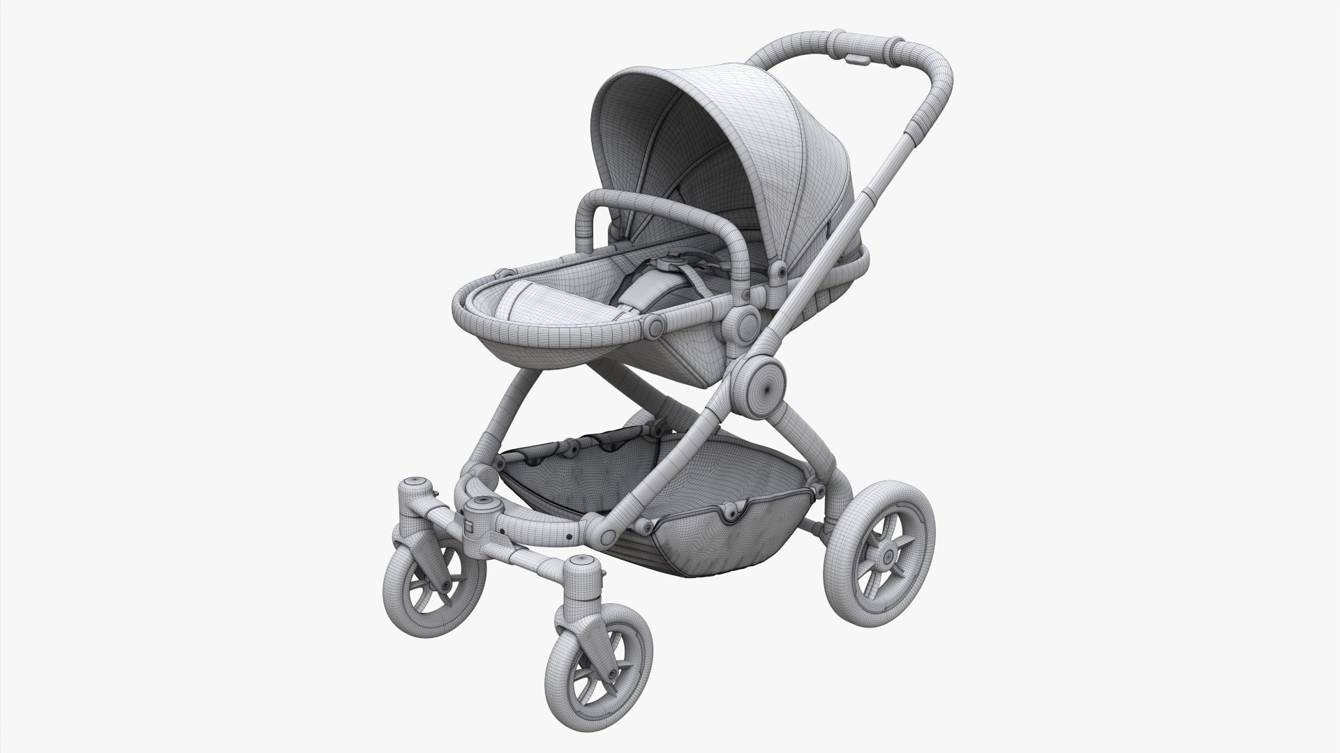 Baby stroller 03 3D model_10