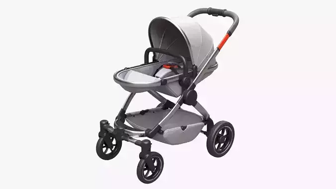Baby stroller 03 3D model