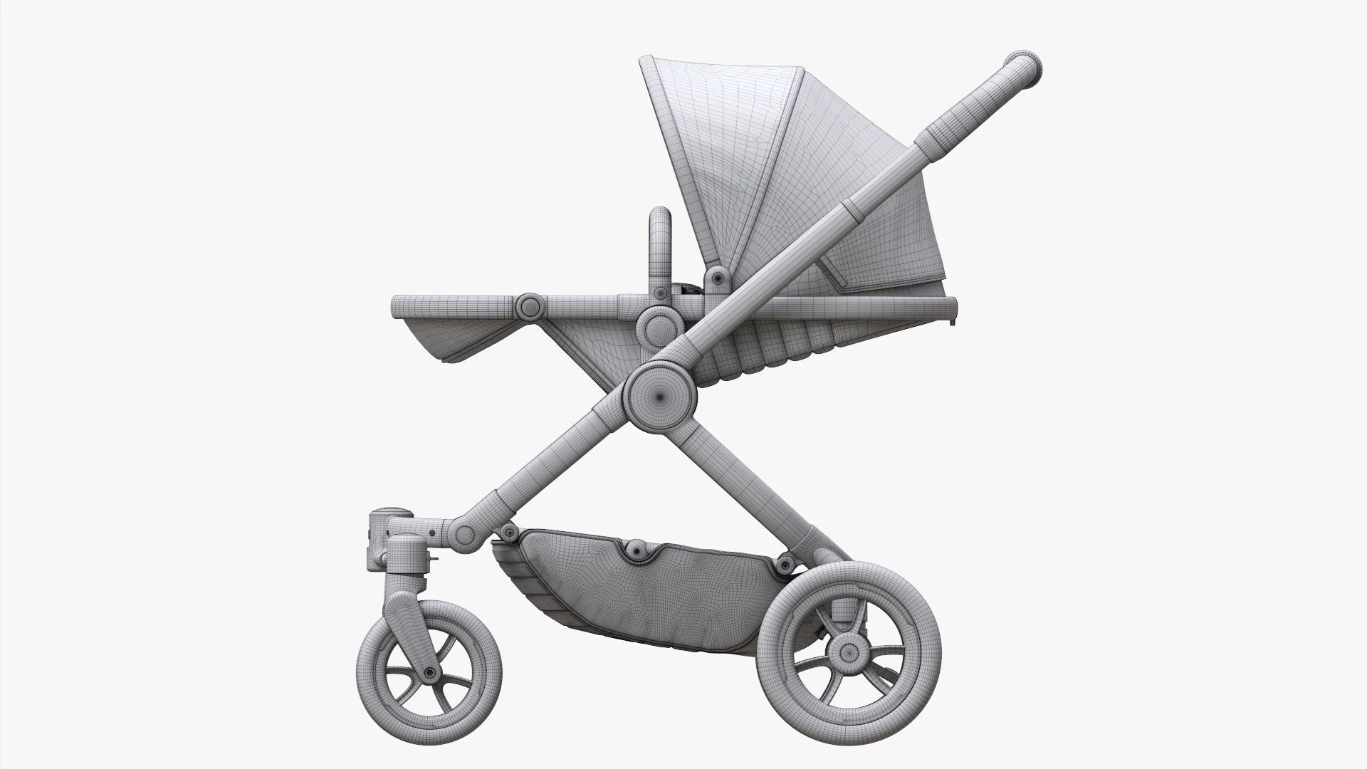Baby stroller 03 3D model_19