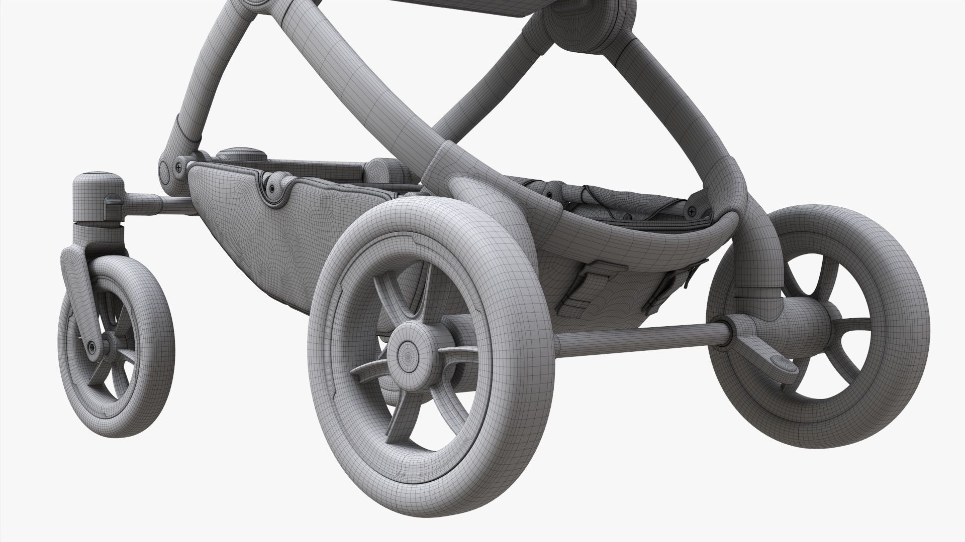 Baby stroller 03 3D model_13