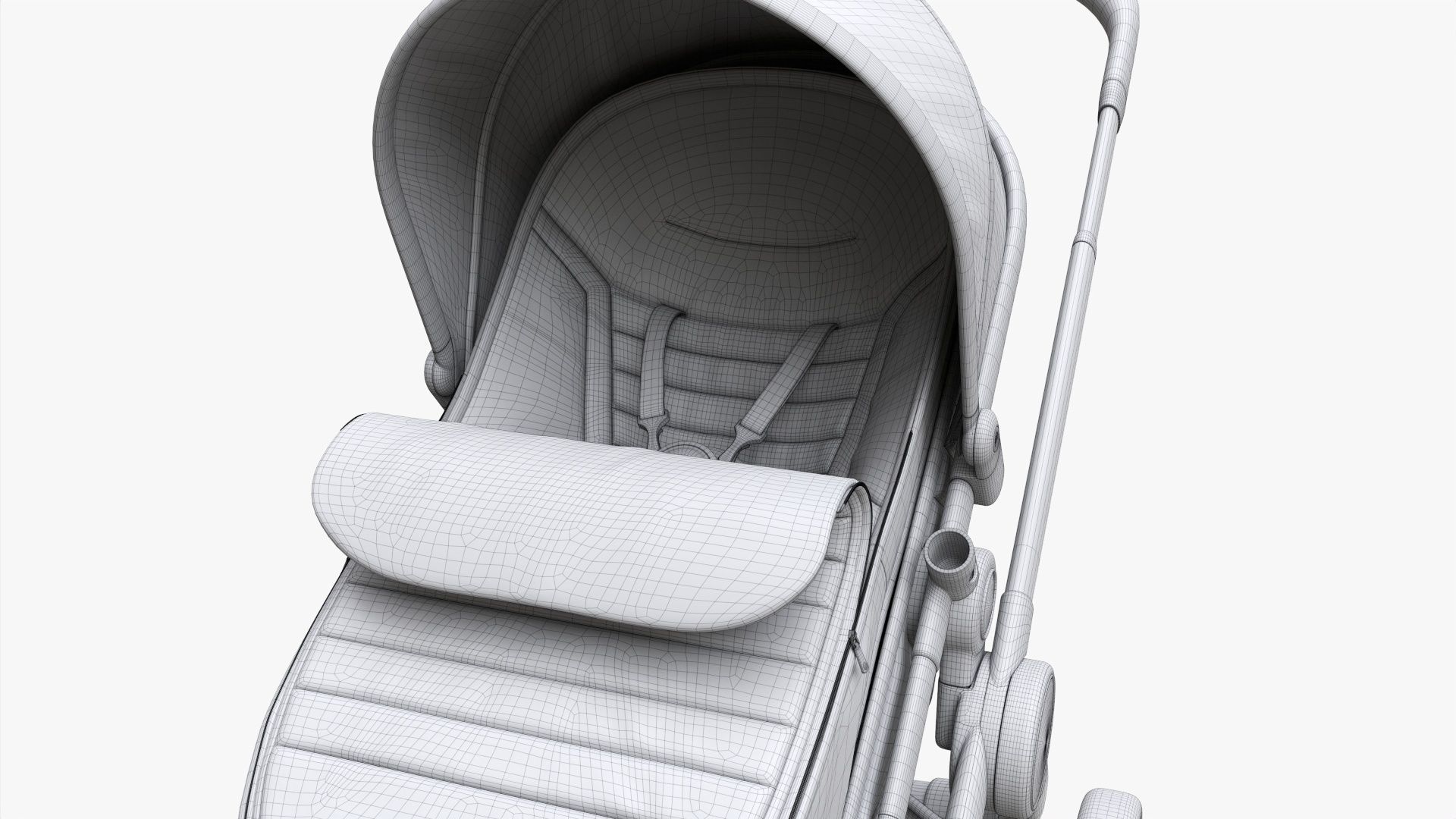 Baby stroller 04 3D model_16