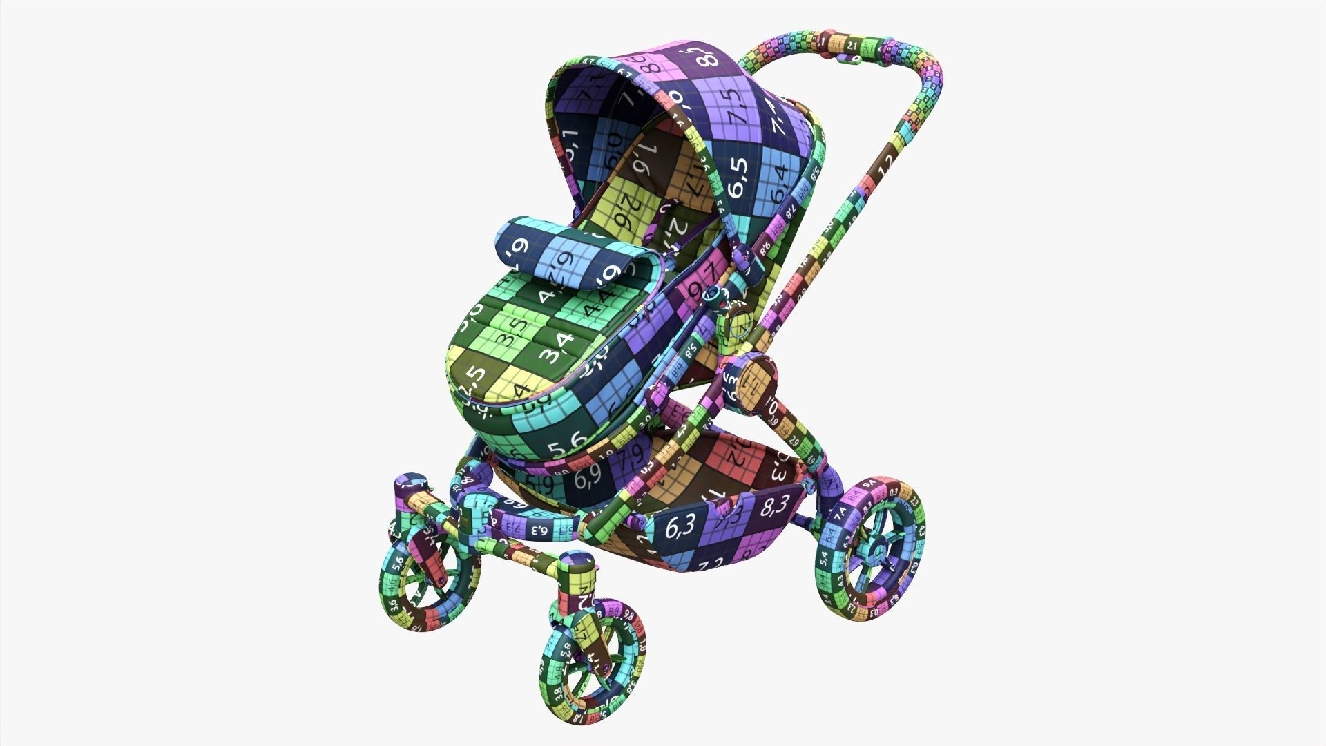 Baby stroller 04 3D model_20