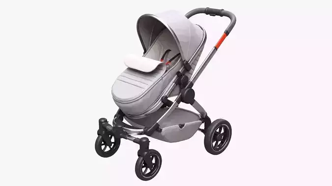 Baby stroller 04 3D model