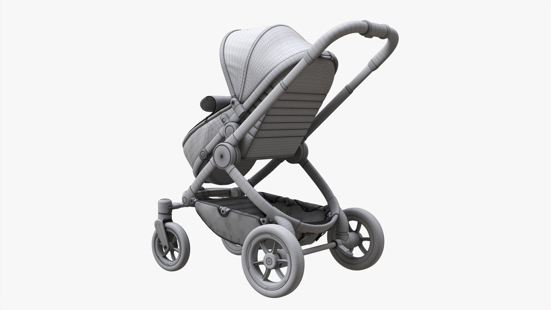 Baby stroller 04 3D model_11