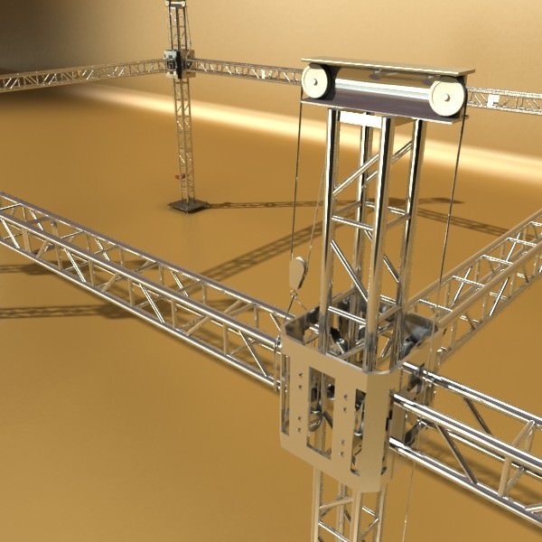 Truss System High Detail 2 0 3D model_2