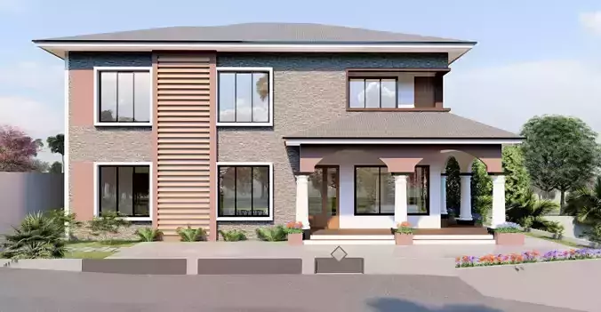 DUPLEX 3 two story house in nigeria