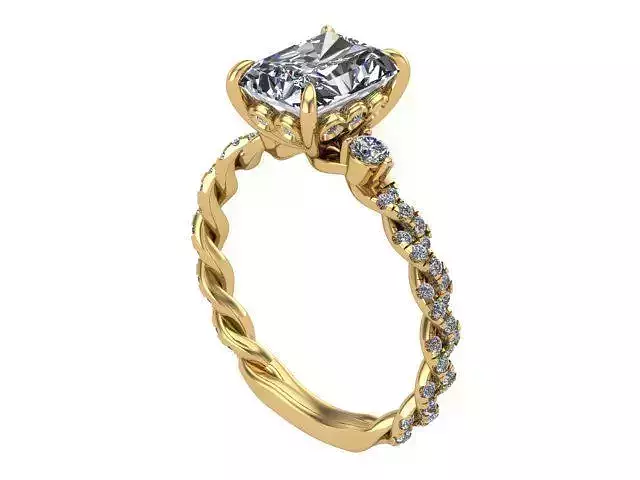 Radiant and Round Golden Ring 3D print model