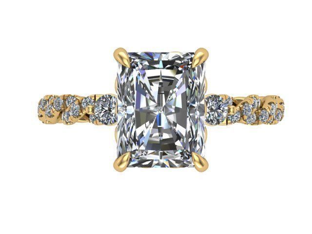 Radiant and Round Golden Ring 3D print model_1