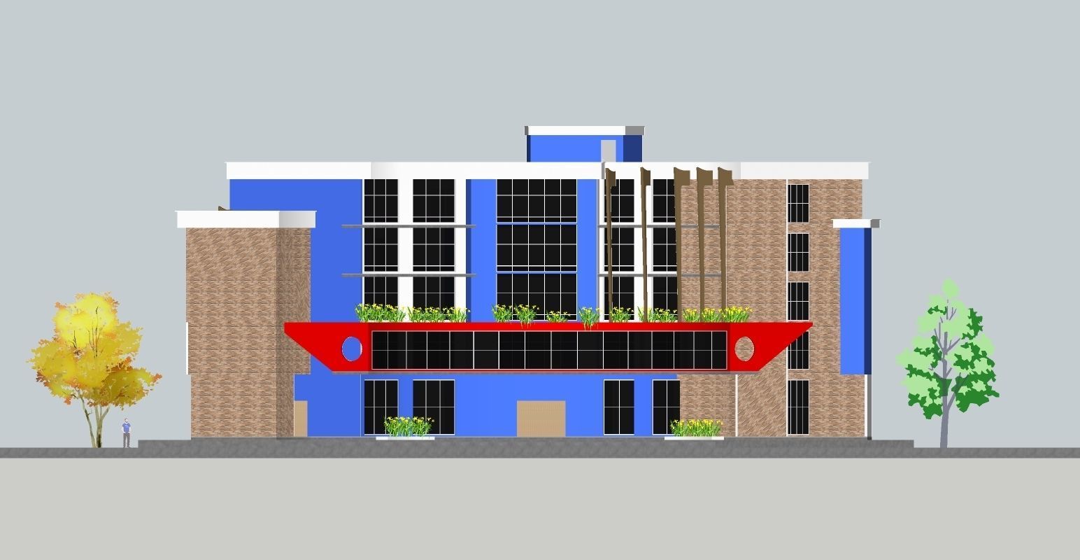  Administrative building 3D model_1