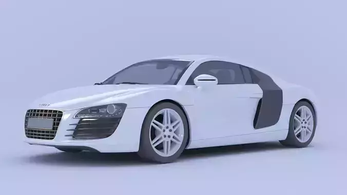 AUDI R8 Low-poly 3D model