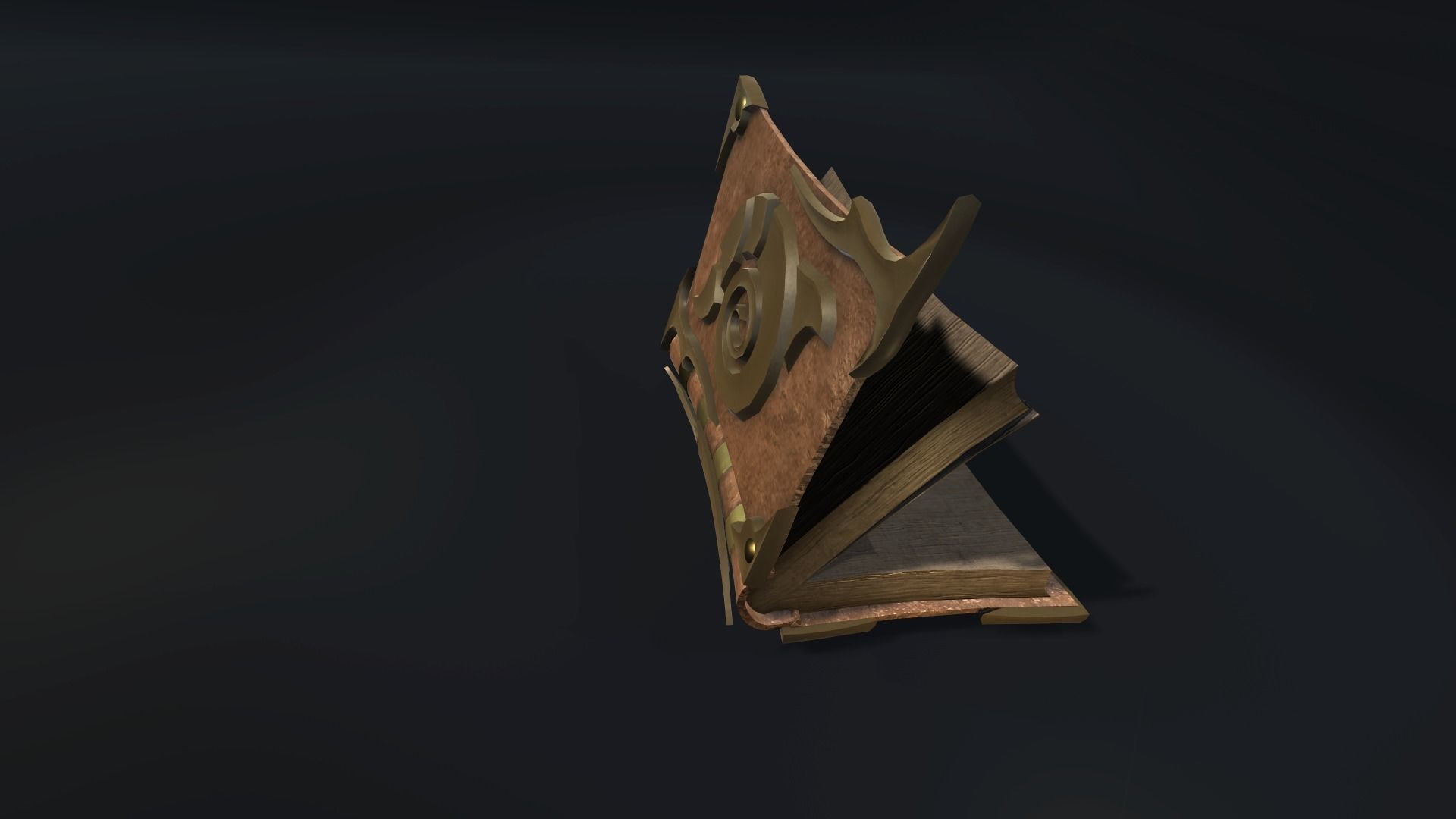 Magic Book Brown - Game Ready Low-poly 3D model_3