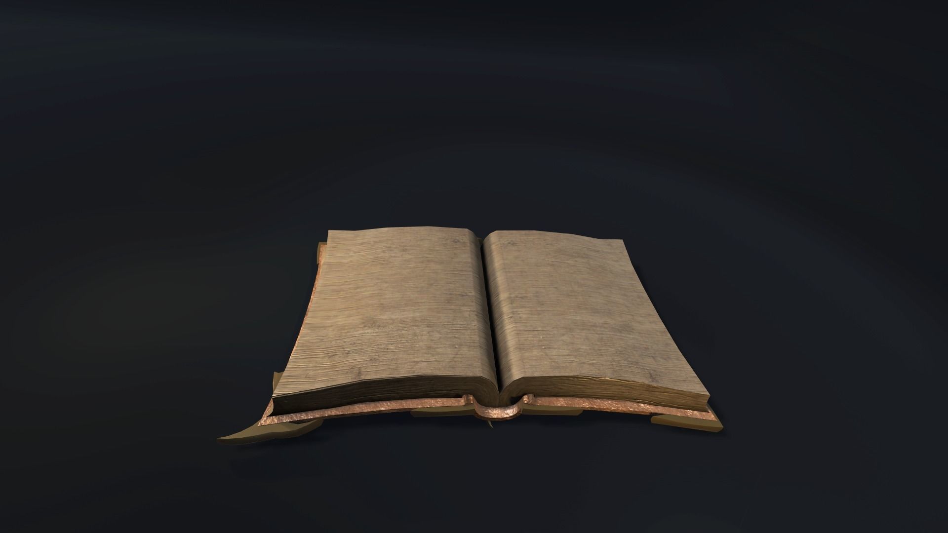 Magic Book Brown - Game Ready Low-poly 3D model_5
