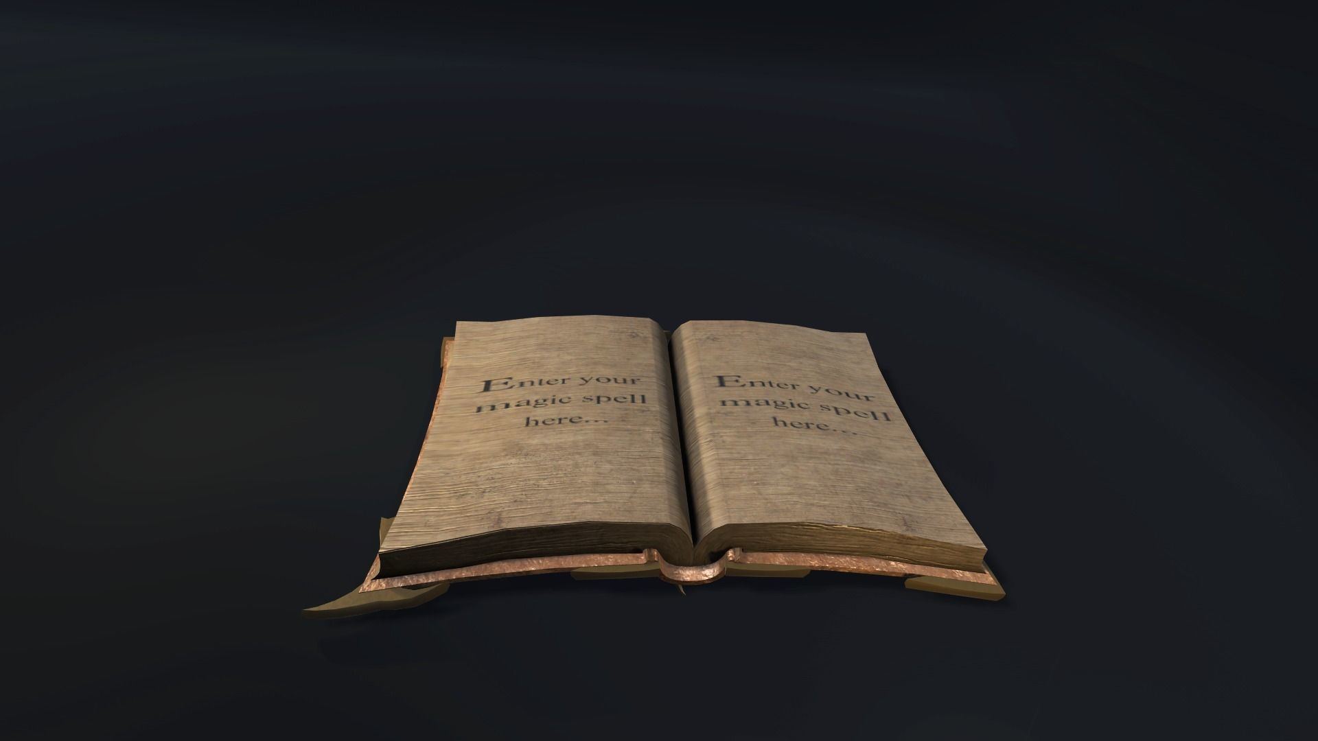 Magic Book Brown - Game Ready Low-poly 3D model_4
