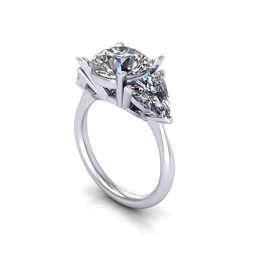 Mercedes Brand Diamond Ring 3D print model