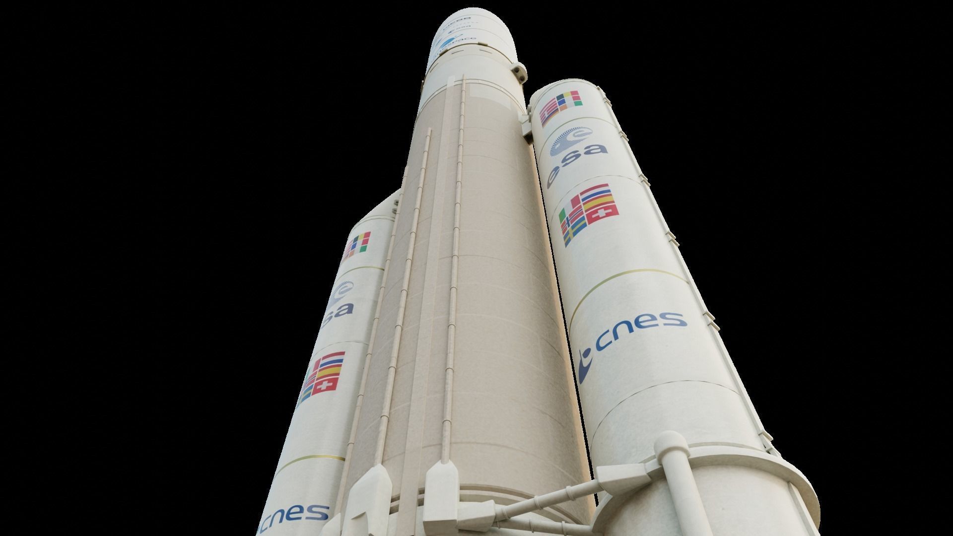 Ariane-5 Rocket Low-poly 3D model_6