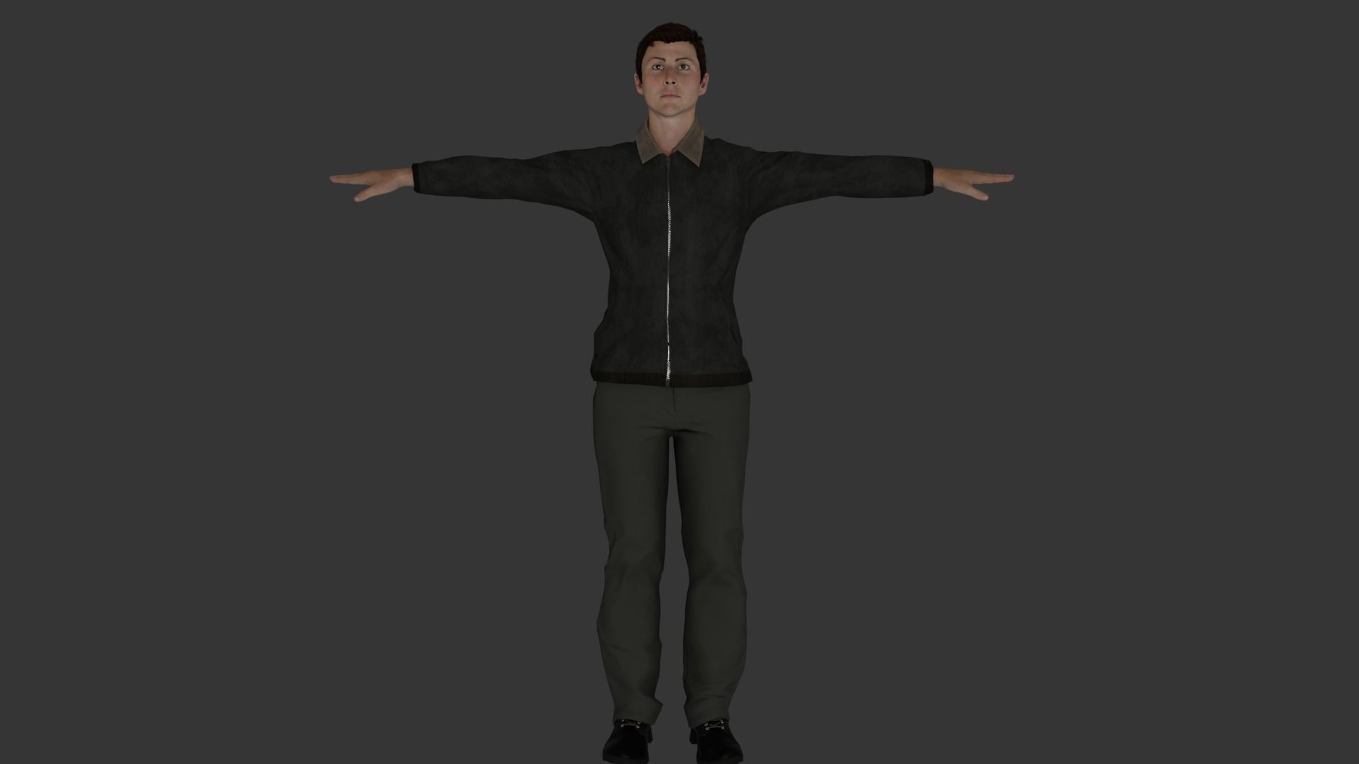 Rigged Male Character 31 3D model_1