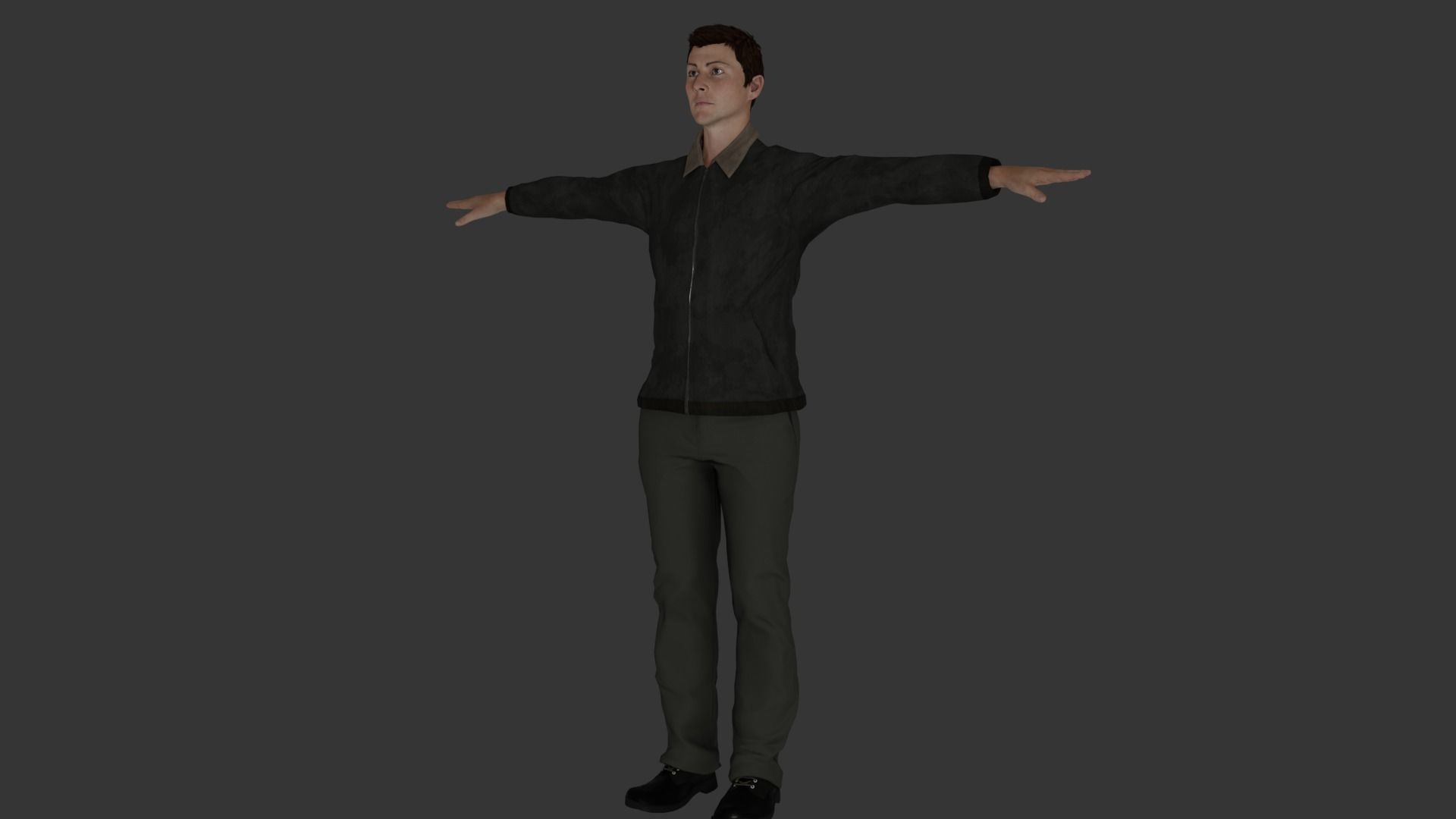 Rigged Male Character 31 3D model_12