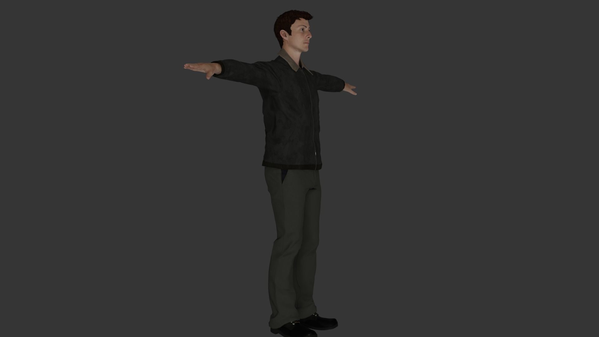 Rigged Male Character 31 3D model_3