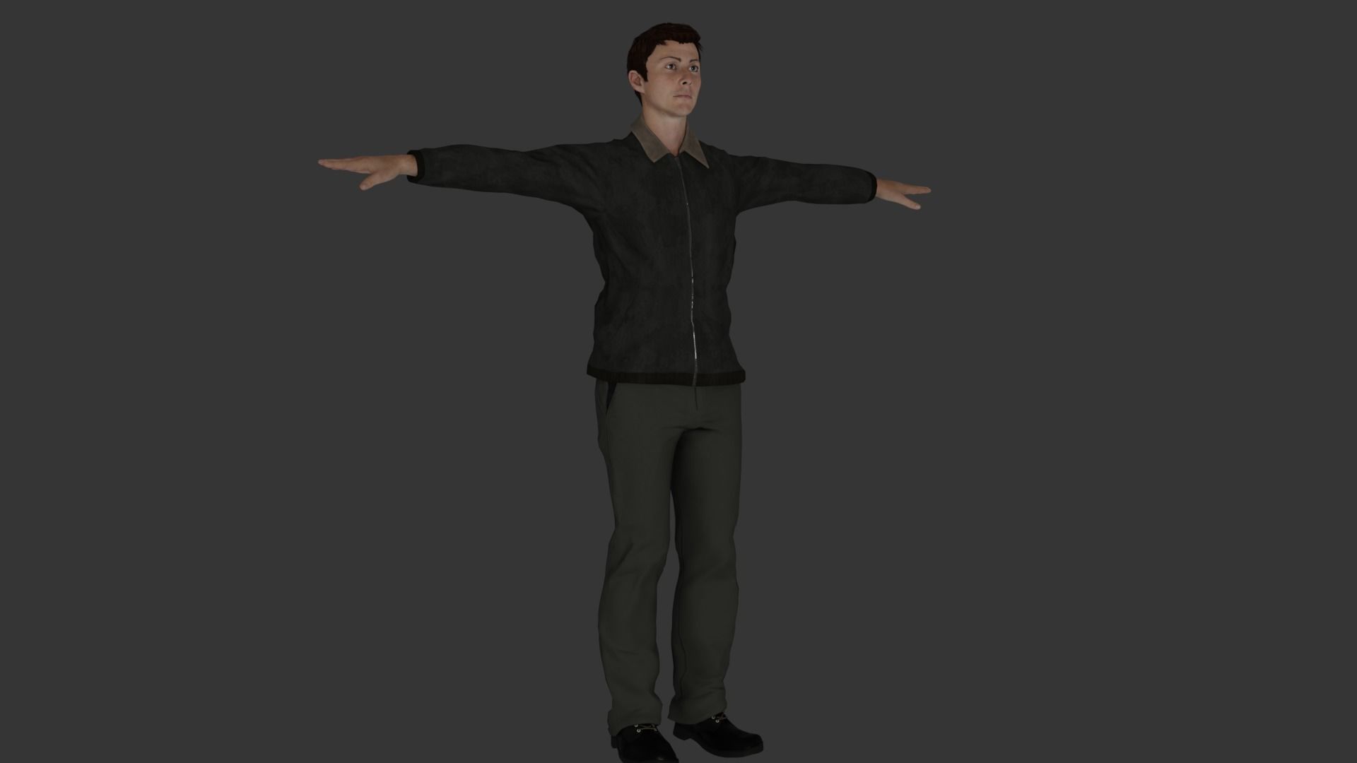 Rigged Male Character 31 3D model_2