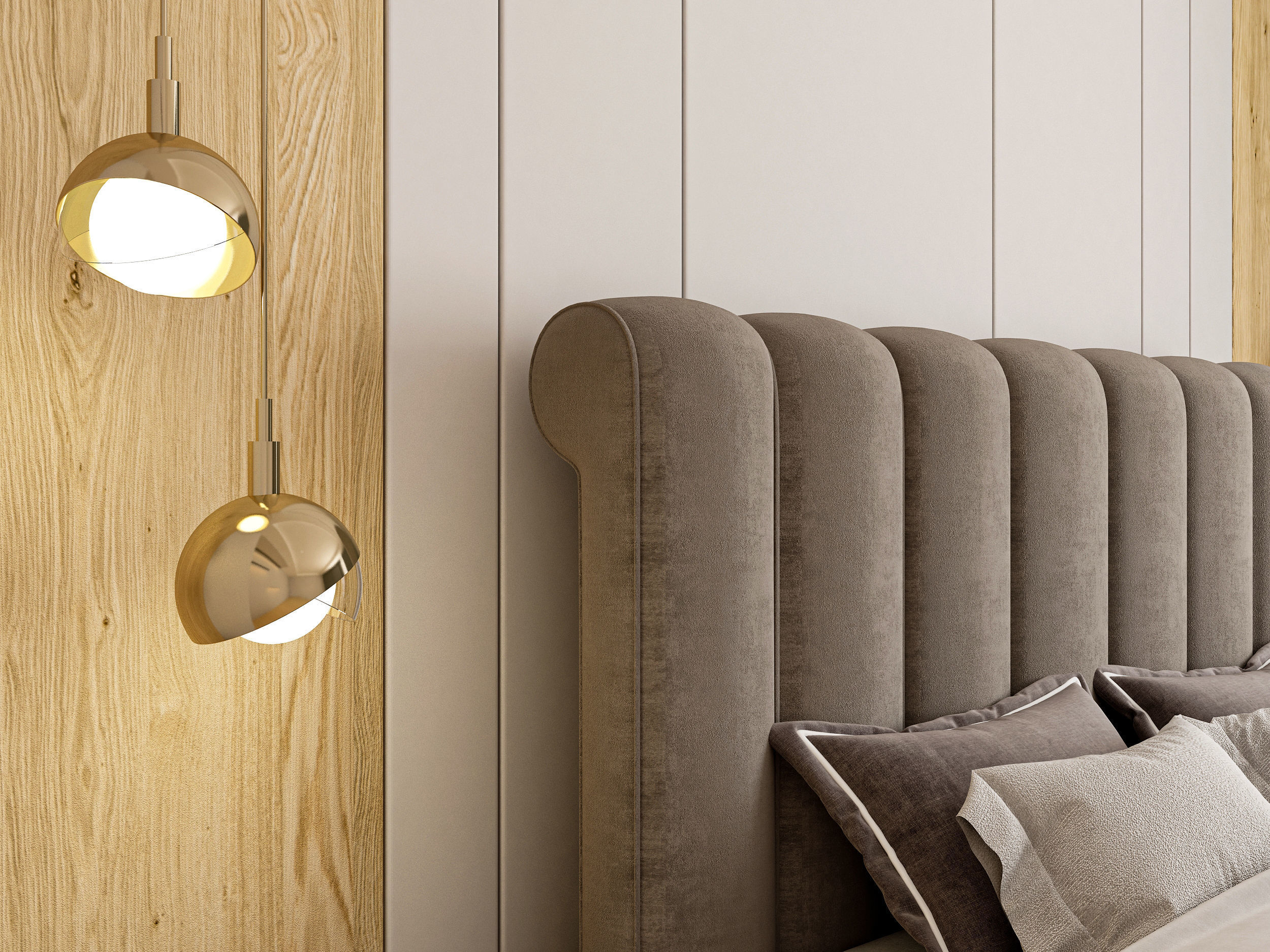 Modern Bedroom 02 3D model_4