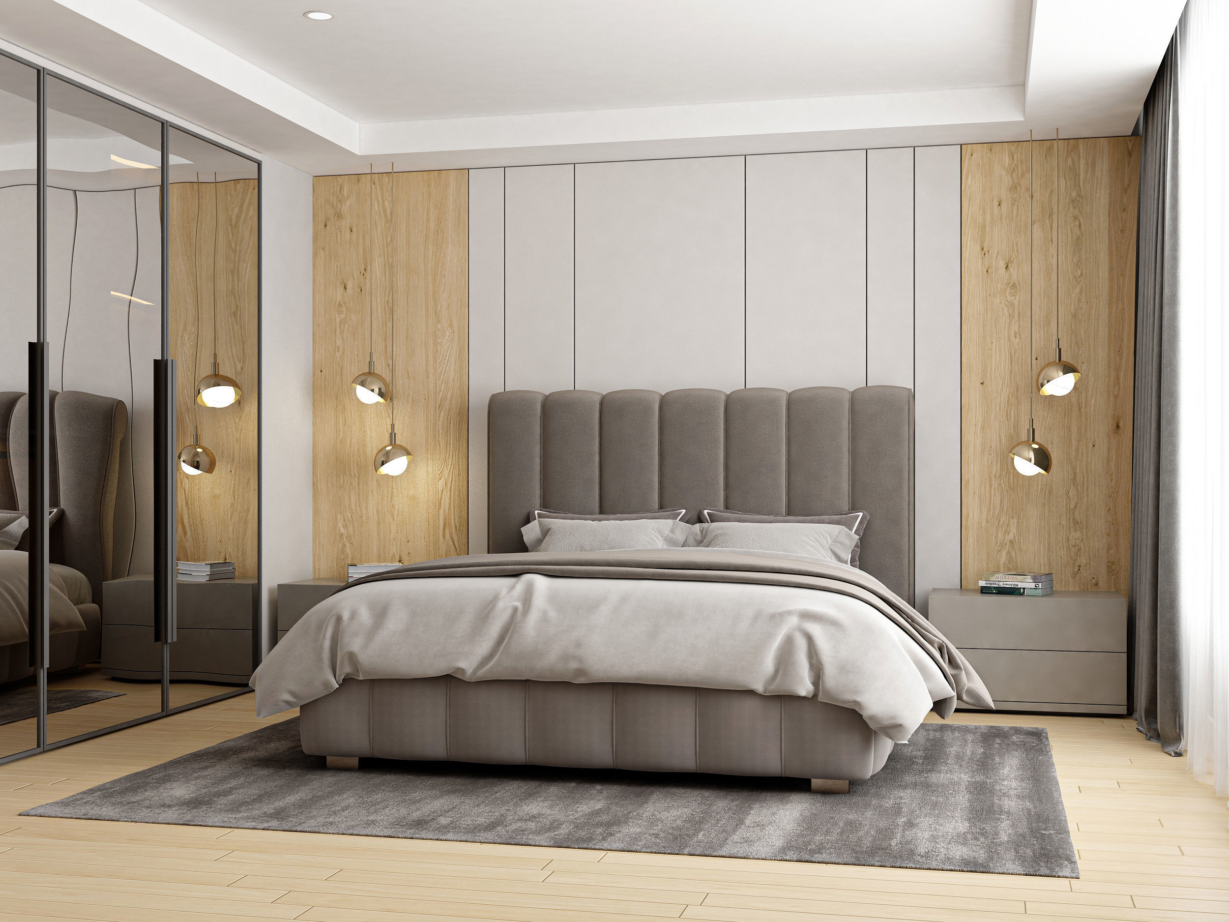 Modern Bedroom 02 3D model_1
